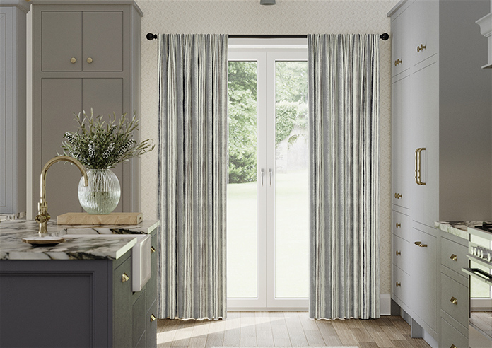 Guarda Stripe, Grey - Made to Measure Curtains - Image 3